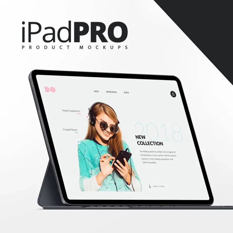YDLabs New iPad Pro Mockups 新款iPad Pro样机缩略图到位啦UI