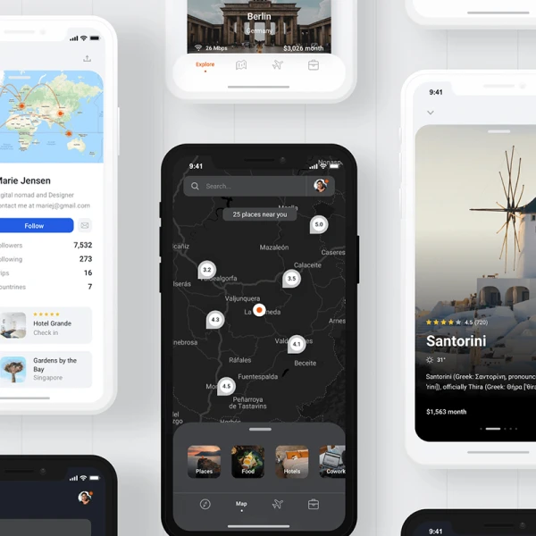 Nomad iOS UI Kit 40多款高质量旅游iOS用户界面设计套件