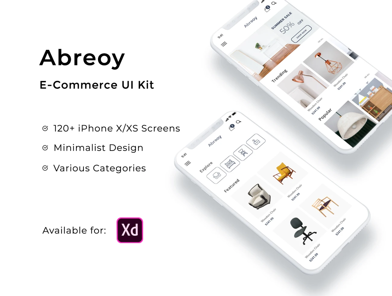 Abreoy E-Commerce UI Kit 电子商务用户界面工具包-UI/UX-到位啦UI