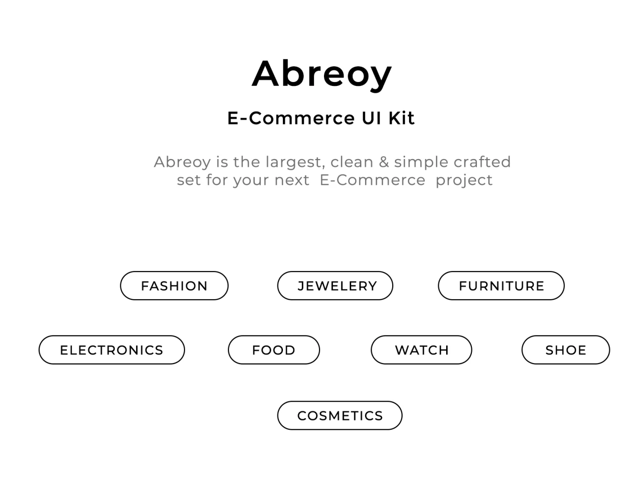 Abreoy E-Commerce UI Kit 电子商务用户界面工具包-UI/UX-到位啦UI