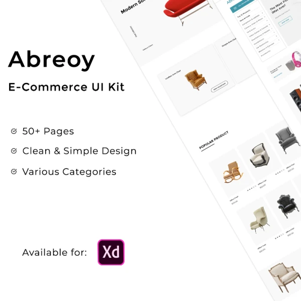 Abreoy E-Commerce UI Kit 电子商务用户界面工具包