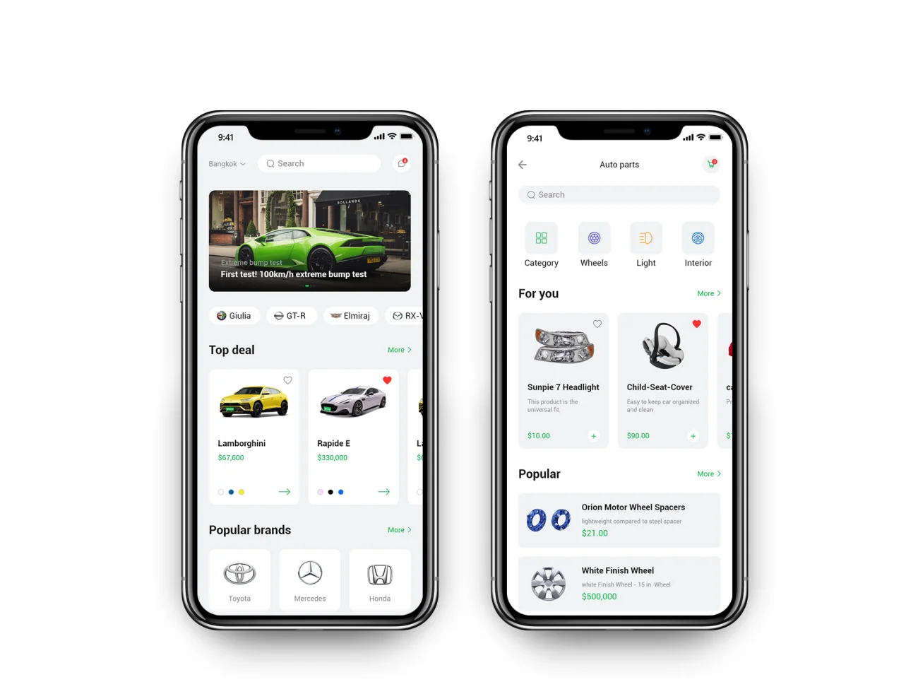 Car Sale Info App 50屏汽车销售平台应用程序设计UI工具包套件-UI/UX-到位啦UI