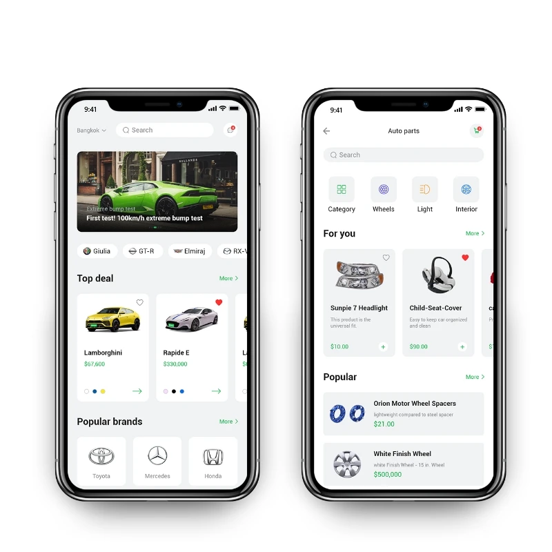 Car Sale Info App 50屏汽车销售平台应用程序设计UI工具包套件缩略图到位啦UI