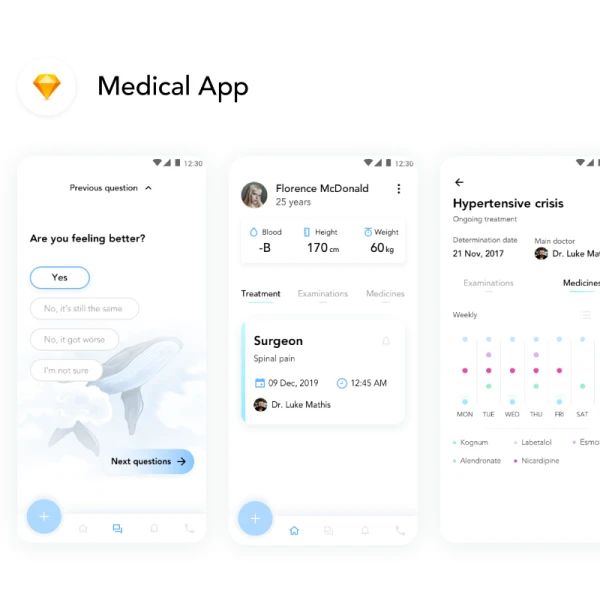 Medical App UI Kit 医疗app应用用户界面套件