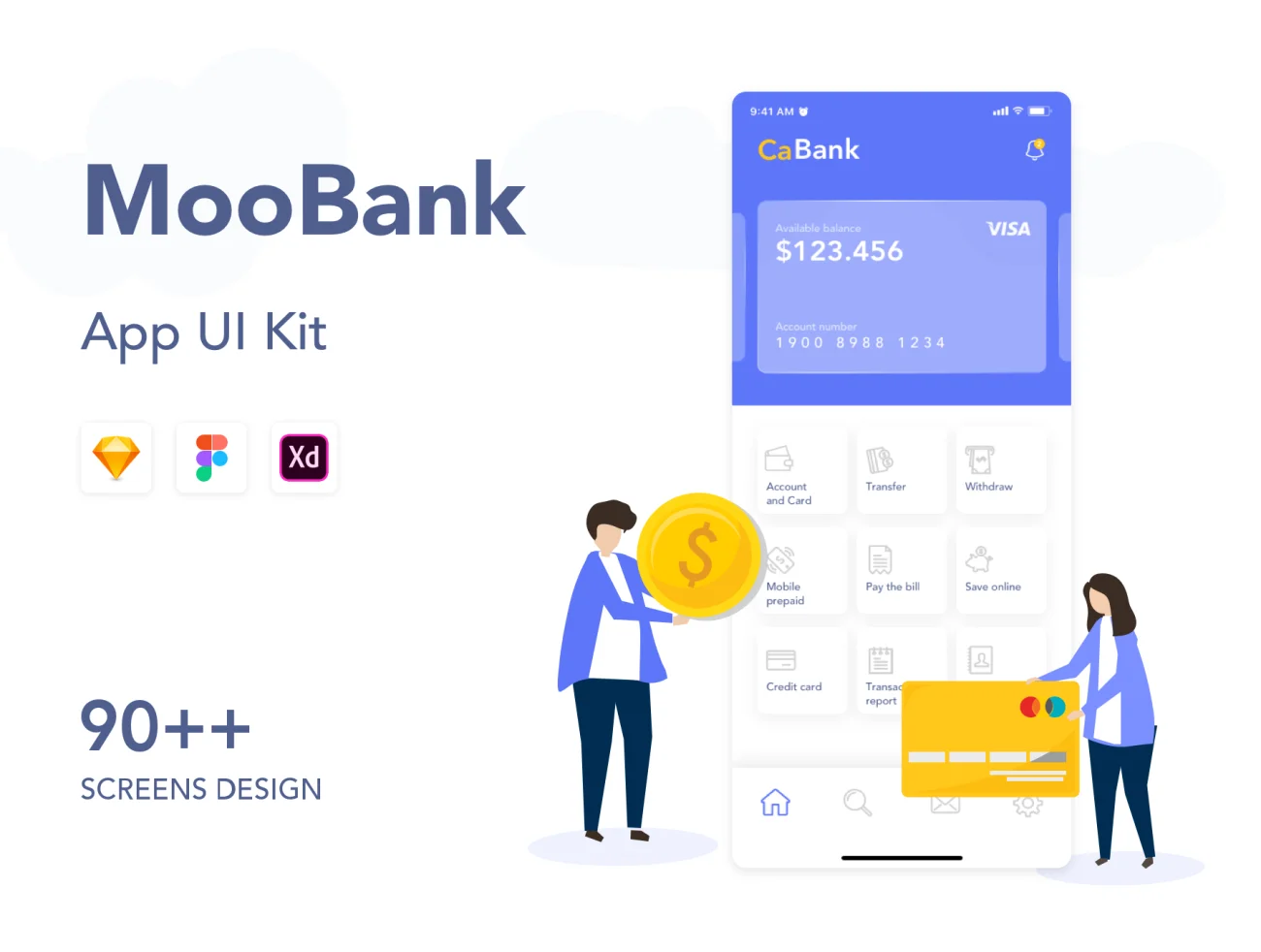 MooBank UI Kit 银行理财金融主题用户界面设计套件-UI/UX-到位啦UI