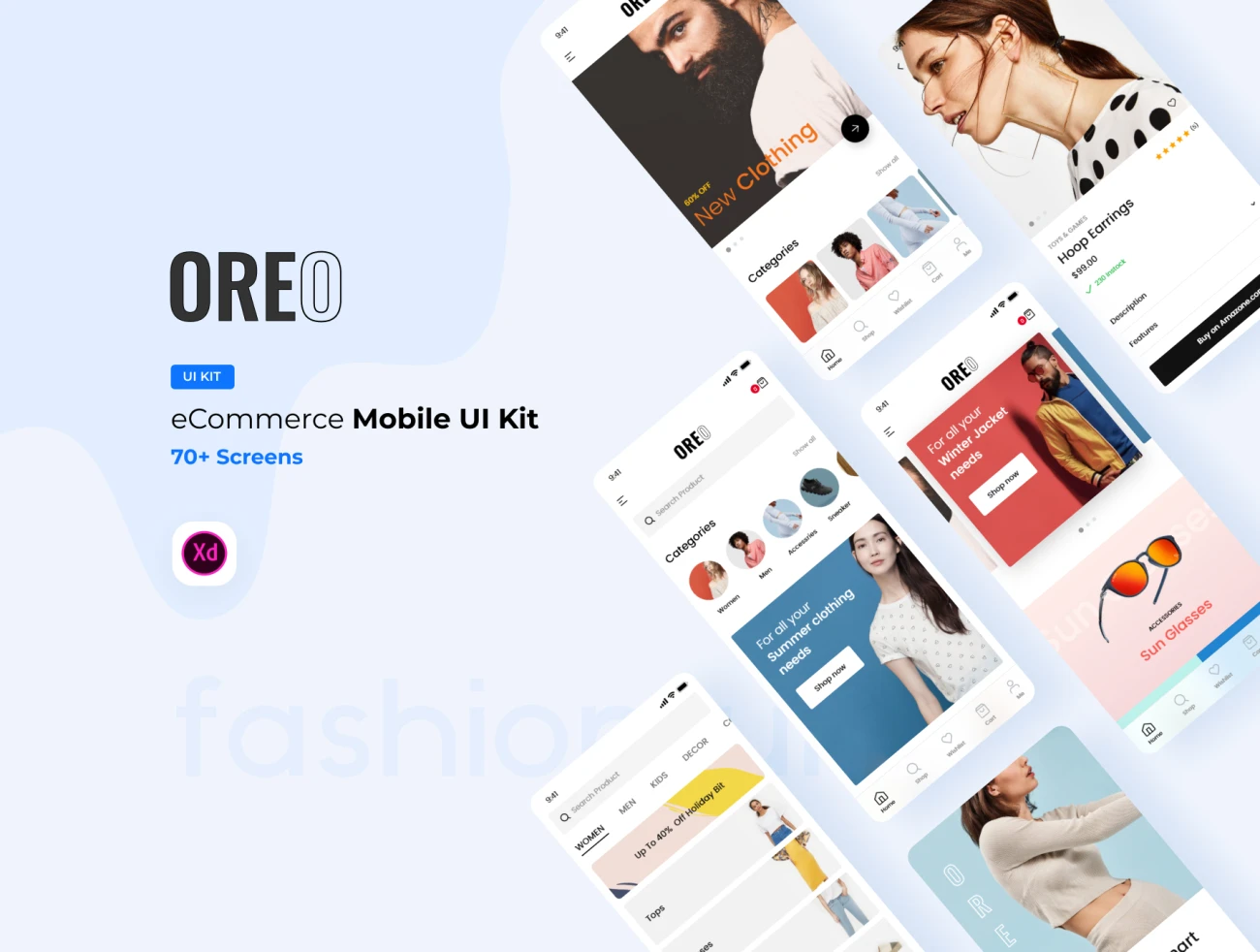 Oreo eCommerce Mobile UI Kit 电子商务移动用户界面套件-UI/UX-到位啦UI