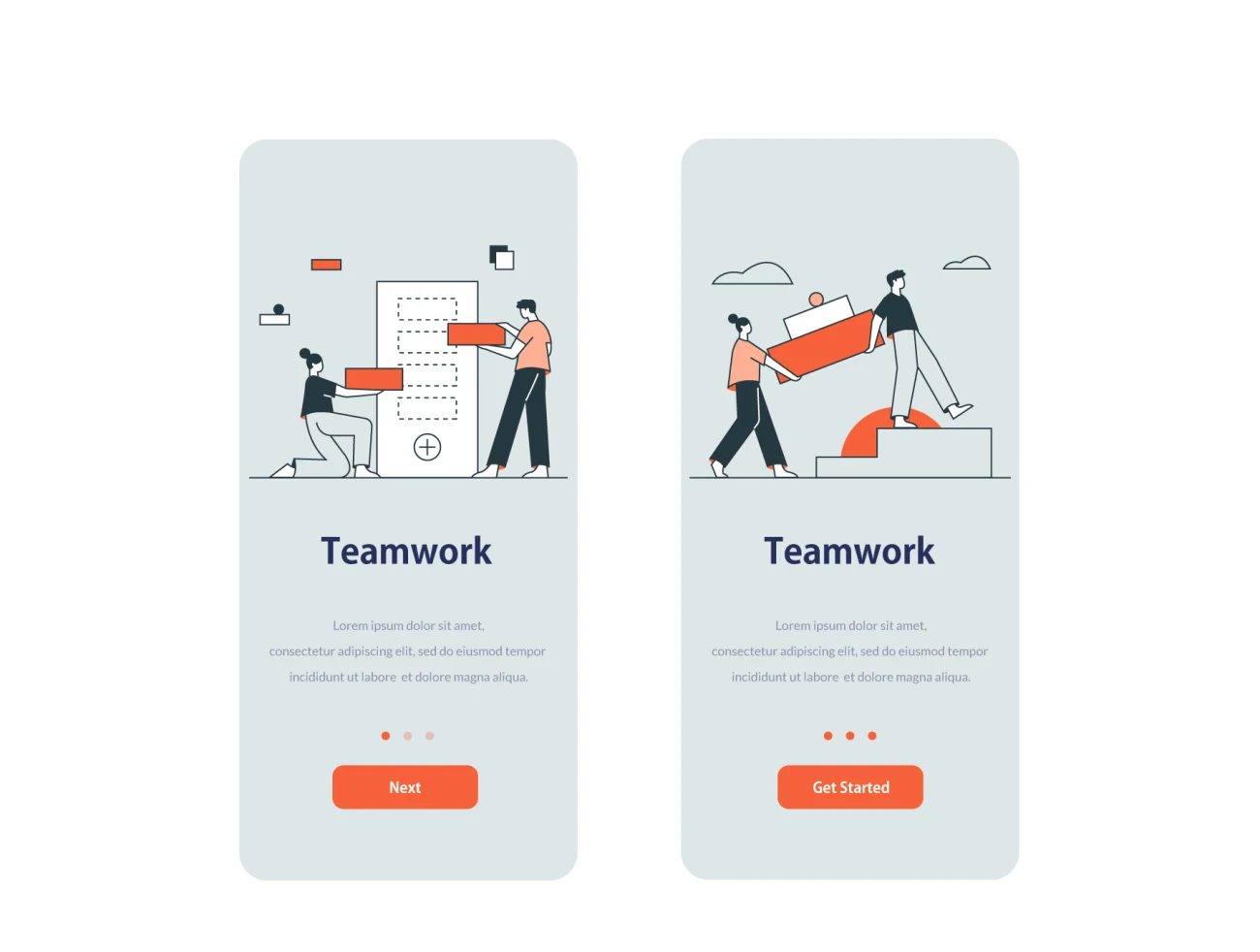 OYENT - Teamwork Illustration Pack 6款独特的团队合作线条插图包-人物插画、学习生活、插画、插画风格、社交购物、线条手绘、职场办公、营销创业、运动健身-到位啦UI