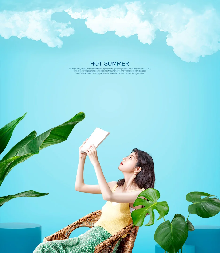12款夏日度假海报psd设计素材-人物模特、海报素材、背景素材-到位啦UI