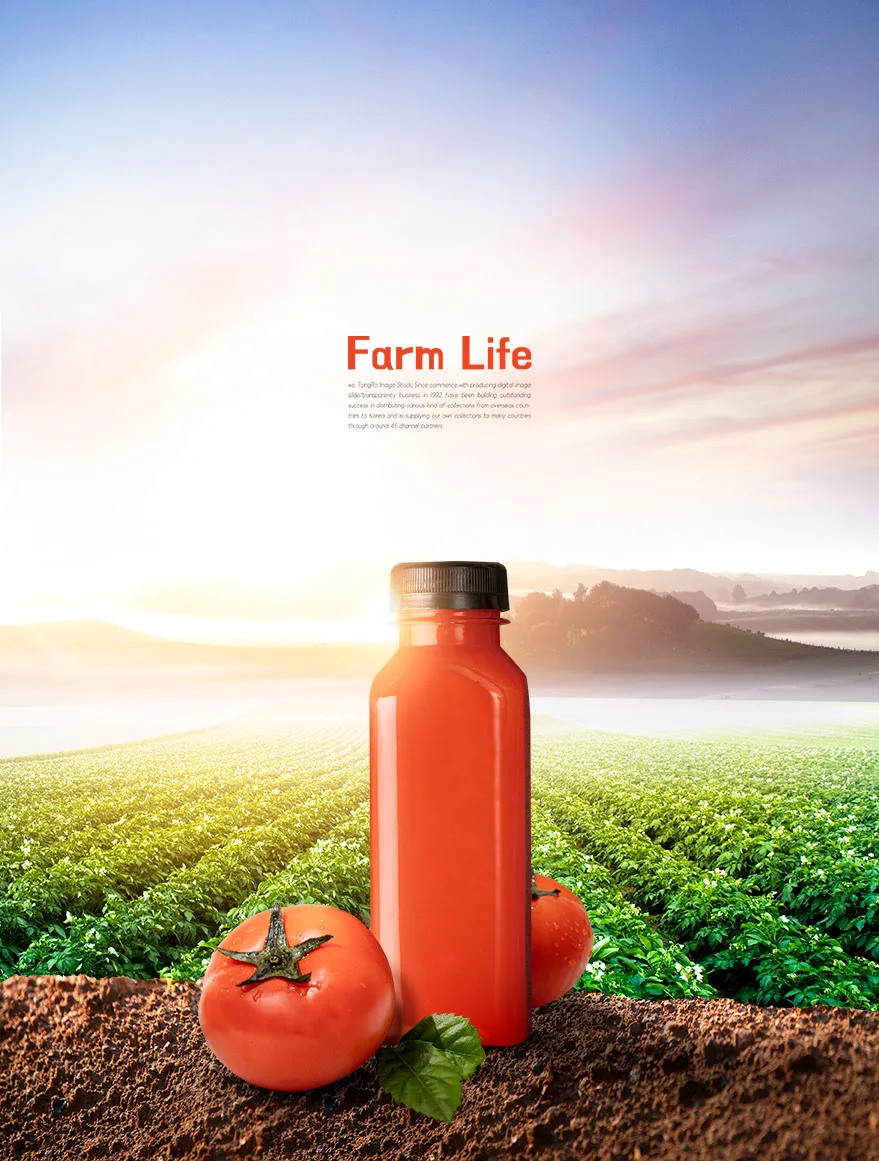 12款原生态有机农场水果生鲜饮料果汁psd海报-海报素材、背景素材-到位啦UI