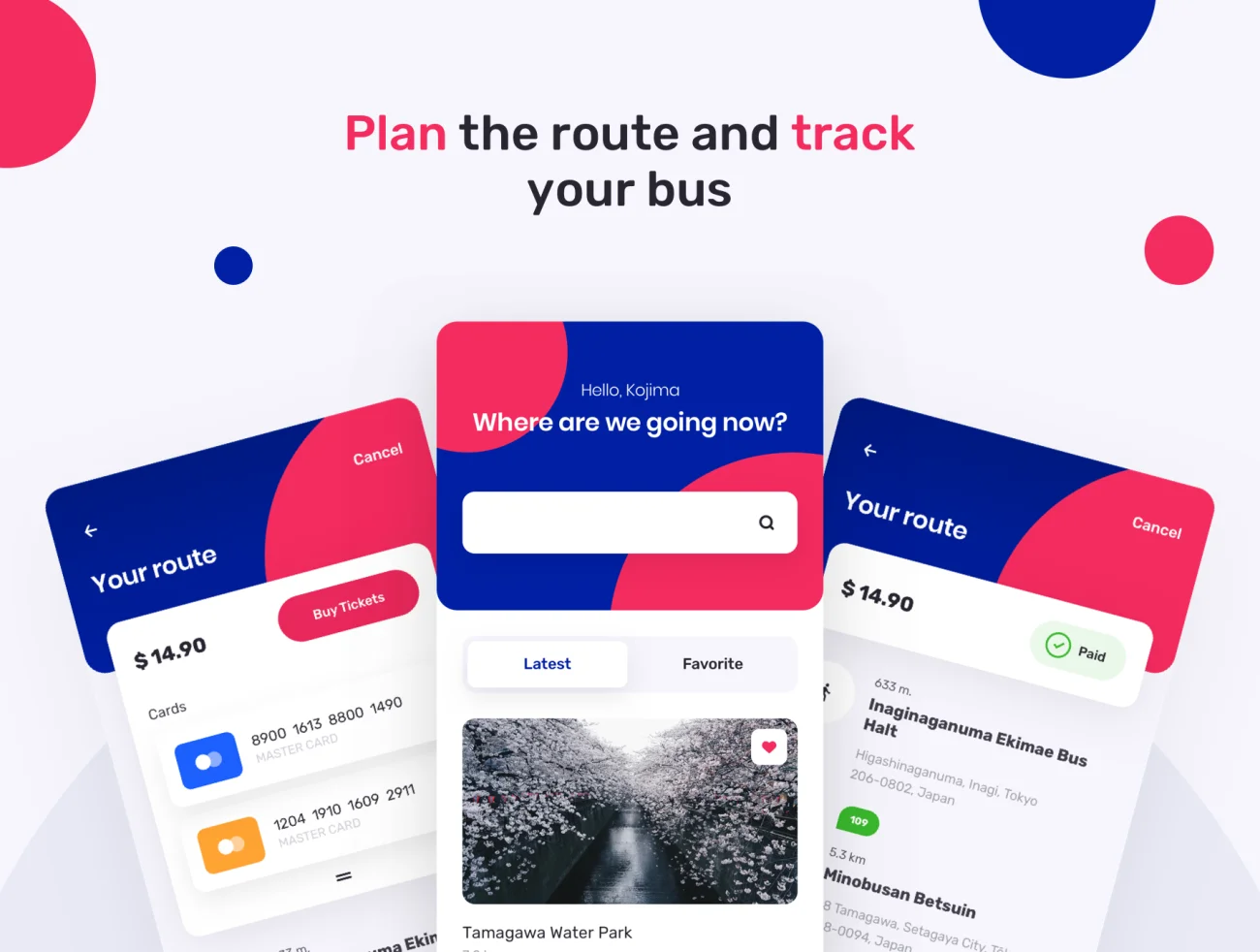TBusBuy - Public Transport App 38屏导航购票公共交通应用设计套件-UI/UX-到位啦UI