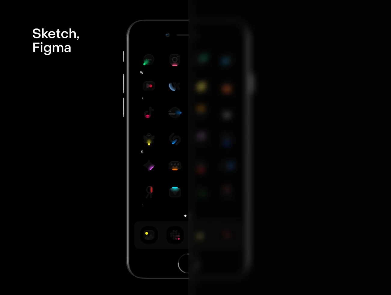 Glossy icons 58款适配iOS14的荧光图标可发光-UI/UX-到位啦UI