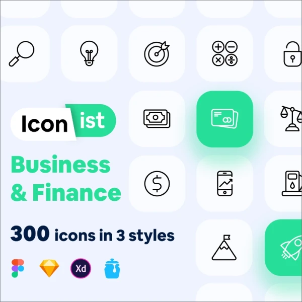 Iconist - 300 Business _ Finance icons 300个商业与金融图标集