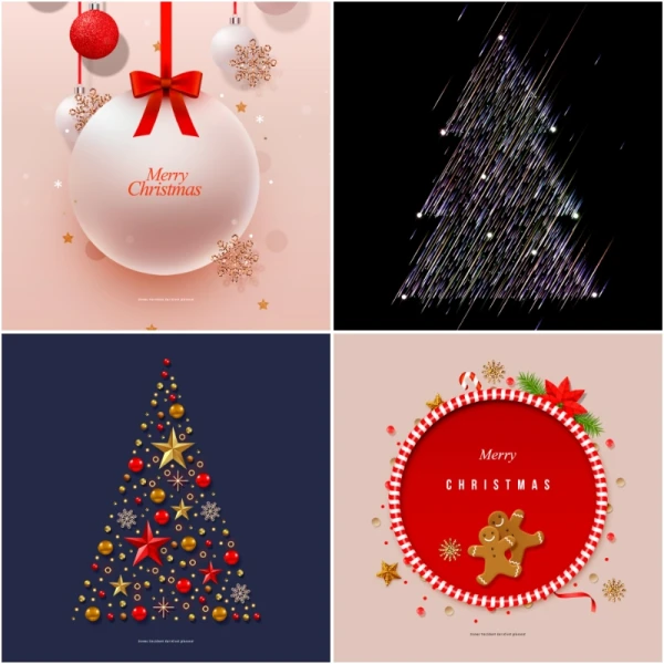 10款圣诞节创意促销海报圣诞装饰礼盒psd设计素材