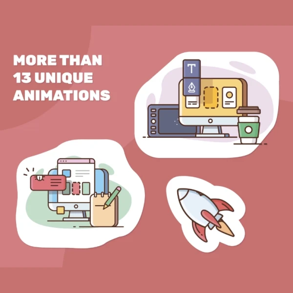 Animated Sticker Pack 12款场景动画插画合集