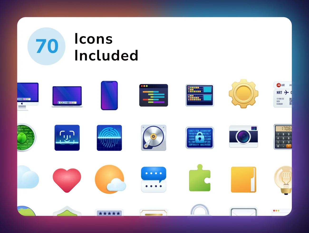 Icono Big sur themes icon set 70个macOS碧圣新版系统拟物风格主题风格图标集-3D/图标-到位啦UI