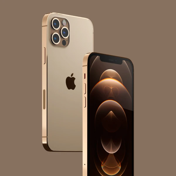 iPhone 12 PRO Gold 3D Model 激光扫描精度无细分金色iPhone 12 pro三维样机模型源文件