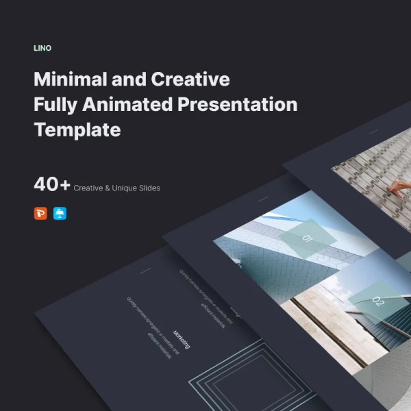 LINO - Minimal _ Creative Template 40+现代极简风格的创意设计PPT演示模板