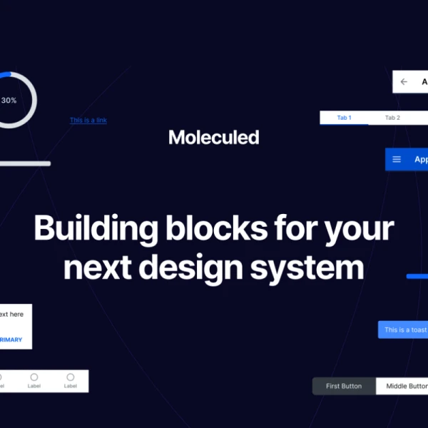Moleculed - Design Starter Library 450个figma设计入门组件模块库