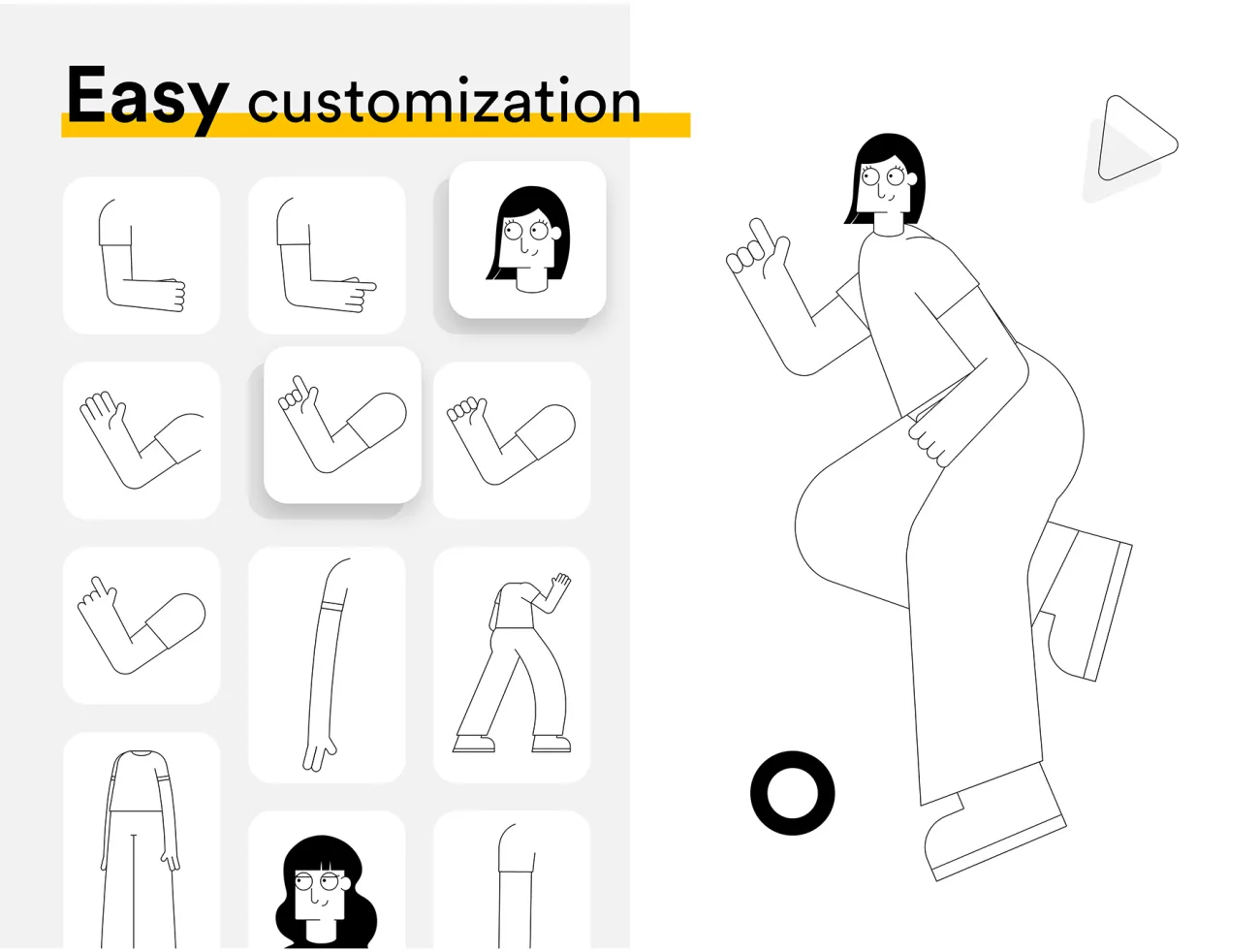 Playful Line Illustration Pack 16个预建场景矢量俏皮线条插画包-人物插画、场景插画、学习生活、插画、插画功能、插画风格、概念创意、线条手绘、职场办公、趣味漫画-到位啦UI