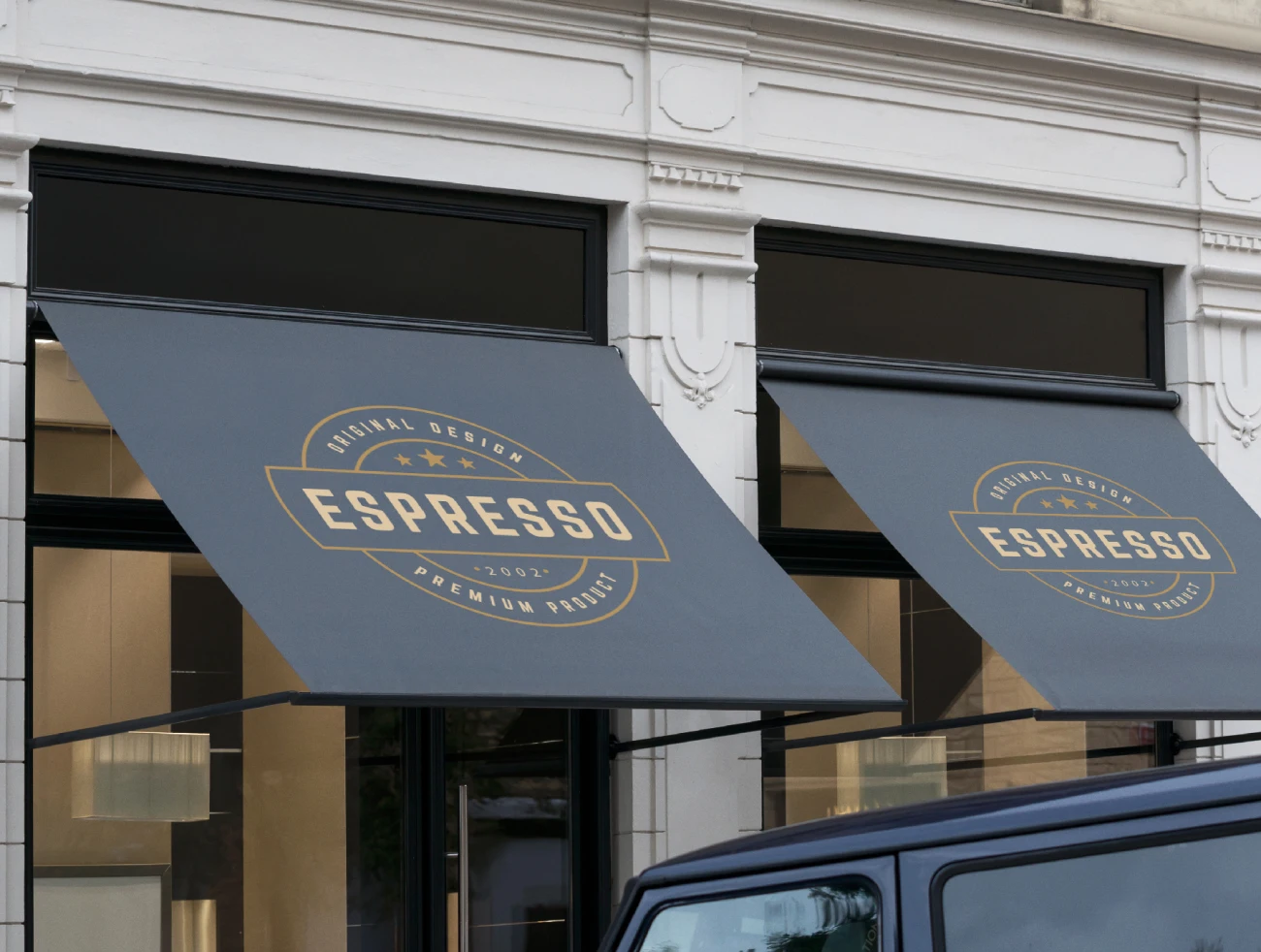 Cafe and Coffee Shop Logo Mockups 6款咖啡馆商店橱窗玻璃招牌logo智能样机实景展示psd源文件-产品展示、优雅样机、办公样机、实景样机、样机-到位啦UI