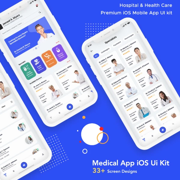 Hospital _ HealthCare Mobile App UI 33屏医院与医疗保健移动应用程序用户界面
