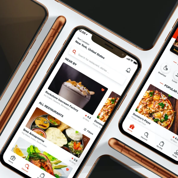 Multi Restaurant Food Order Mobile App UI 48屏餐厅外卖食品订单应用程序UI设计套件