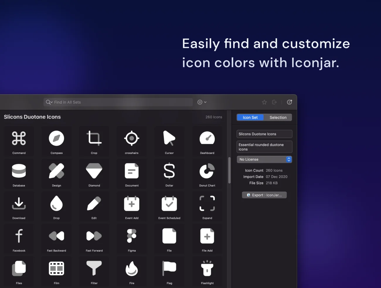 Slicons Essential Duotone Icons 260个常用生动形象圆角双色调图标合集-3D/图标-到位啦UI