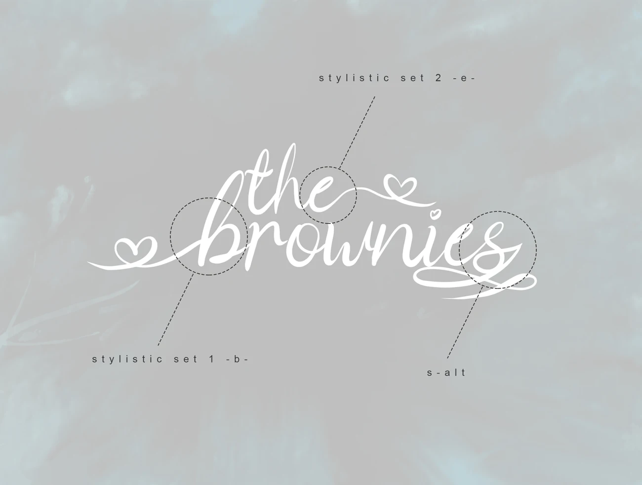 The Brownies Romantic Love Font 浪漫爱情连体英文字体-字体-到位啦UI
