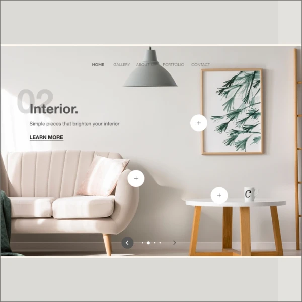 Website Header Interior Design现代室内网站海报设计模板