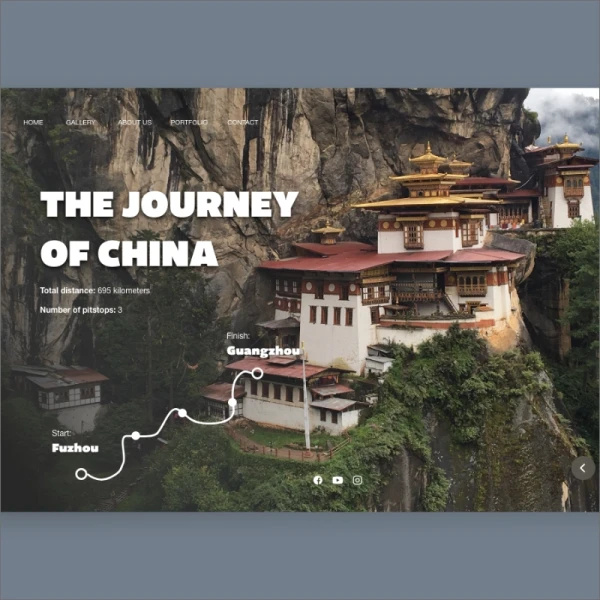 Website Header Journey of China行走中国旅游网站海报设计