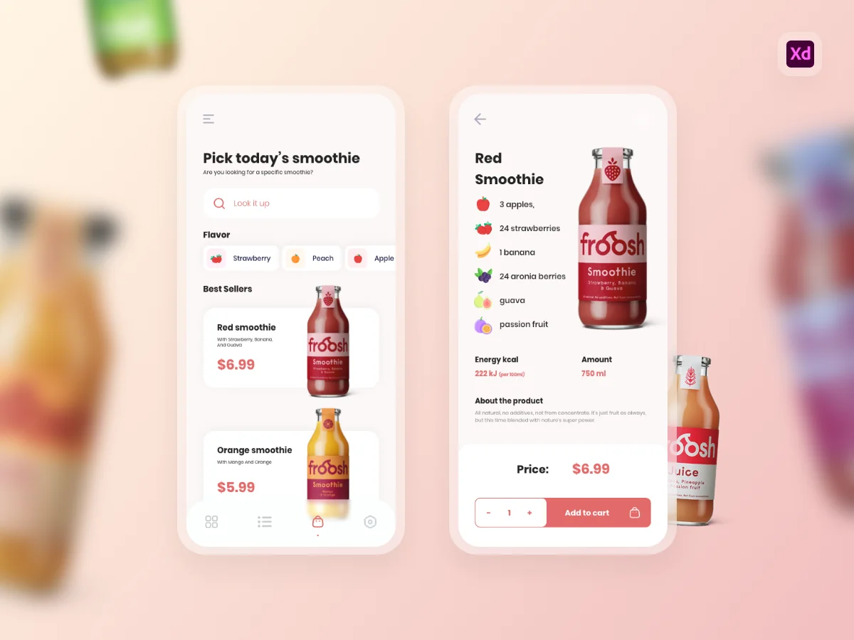饮料果汁选购应用设iOS套件-ui套件、应用-到位啦UI