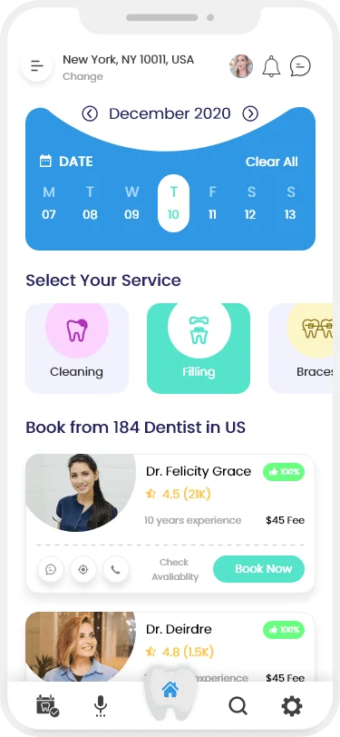 牙科诊所咨询预约服务手机应用xd设计模板dental clinic consultation and appointment booking service mobile app ui kit-UI/UX-到位啦UI