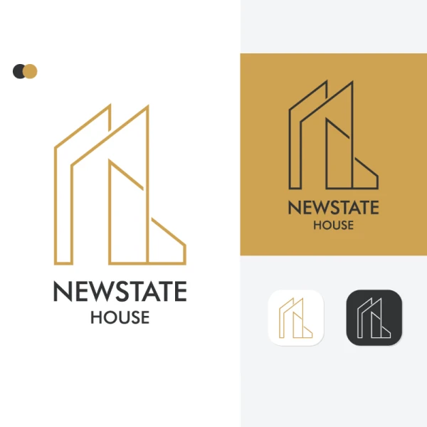 建筑房地产公司logo标志设计模板 newstate logo template design