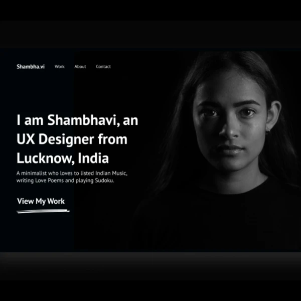 UX设计师作品集个人简历网站展示模板 Shambhavi UX Designer Portfolio Template