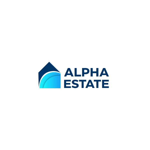 alpha estate logo design template	alpha房地产标志设计模板