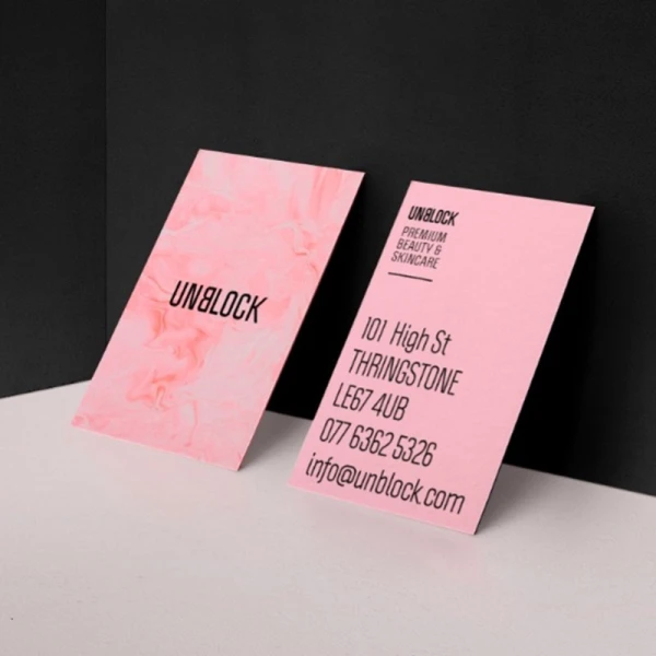 business card design 商业简约粉色高端名片设计模板