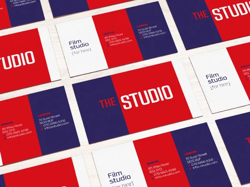 business card design 商业简约红蓝高端名片设计模板-名片杂志、品牌VI、图案设计、样机-到位啦UI
