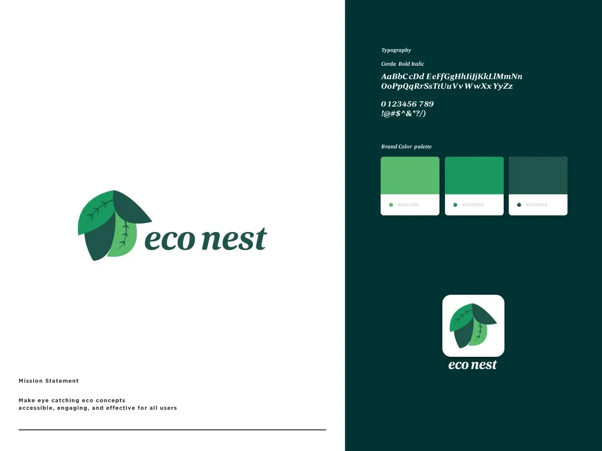 eco nest logo design template	生态巢logo标志设计模板-品牌VI、图案设计、设计元素-到位啦UI