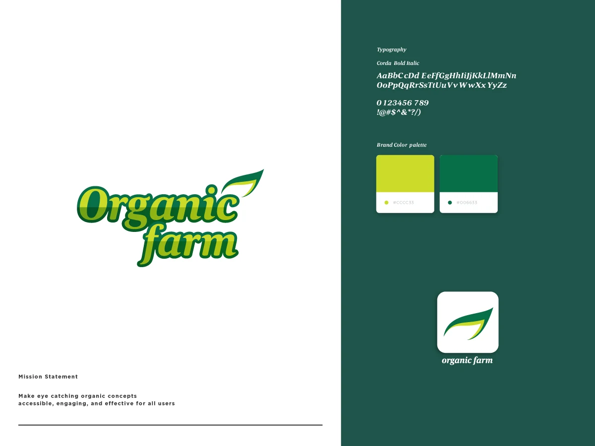 organic farm logo design template	有机农场标志logo设计模板-品牌VI、图案设计、设计元素-到位啦UI