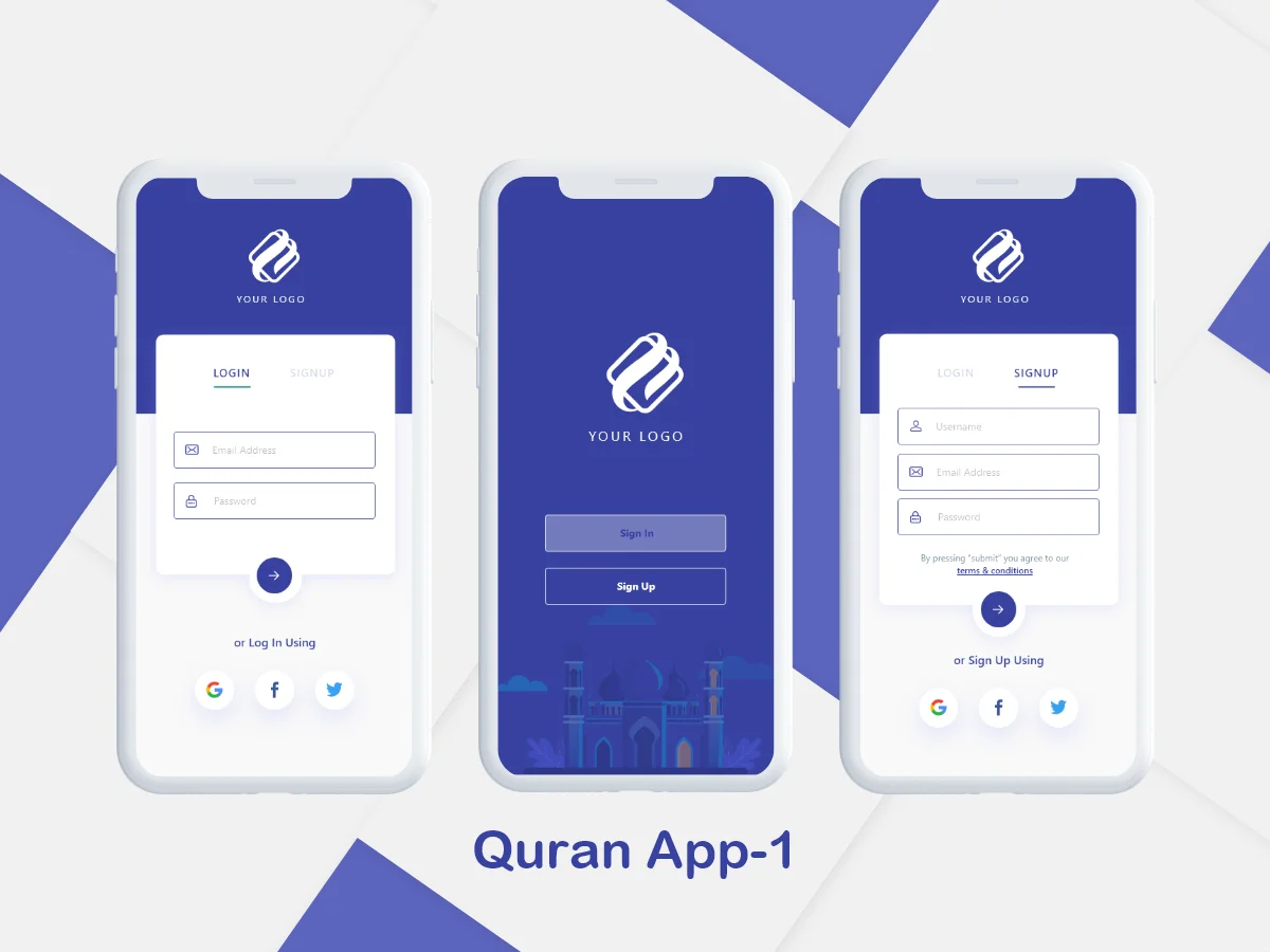 quran app design 1	古兰经应用程序设计1-UI/UX、应用-到位啦UI