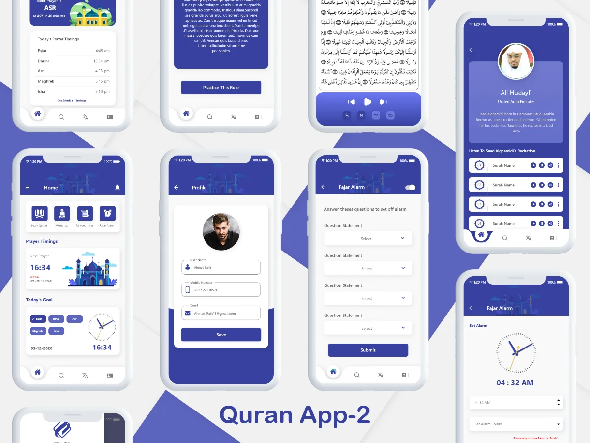 quran app design 2	古兰经应用程序设计2-UI/UX、应用-到位啦UI