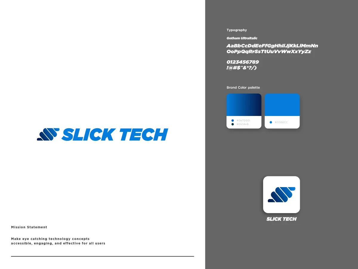 slick tech logo template design	光滑流畅的技术标志模板logo设计-品牌VI、图案设计、设计元素-到位啦UI