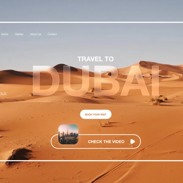 网页海报迪拜xd设计模板website header dubai