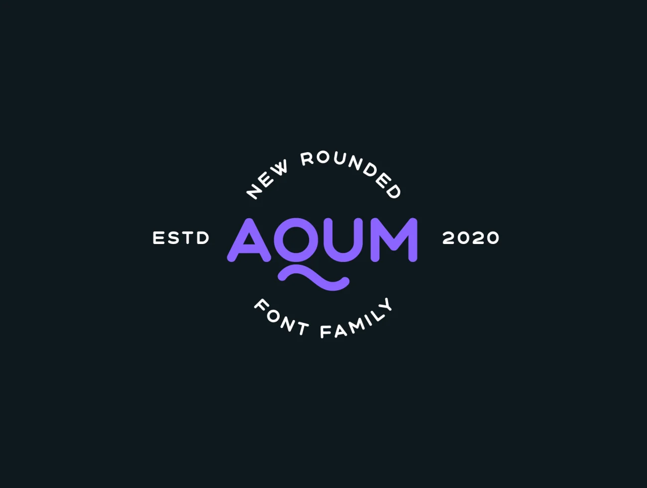圆形英文字体系列 Aqum 2 - rounded font family-字体-到位啦UI