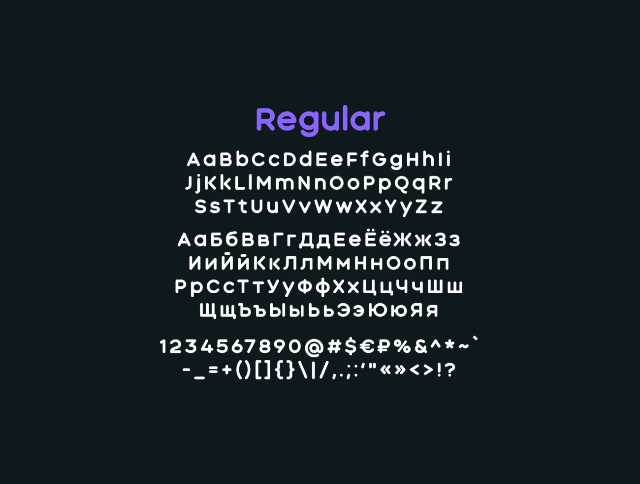 圆形英文字体系列 Aqum 2 - rounded font family-字体-到位啦UI