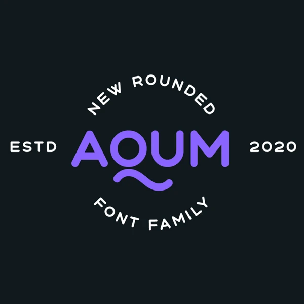 圆形英文字体系列 Aqum 2 - rounded font family