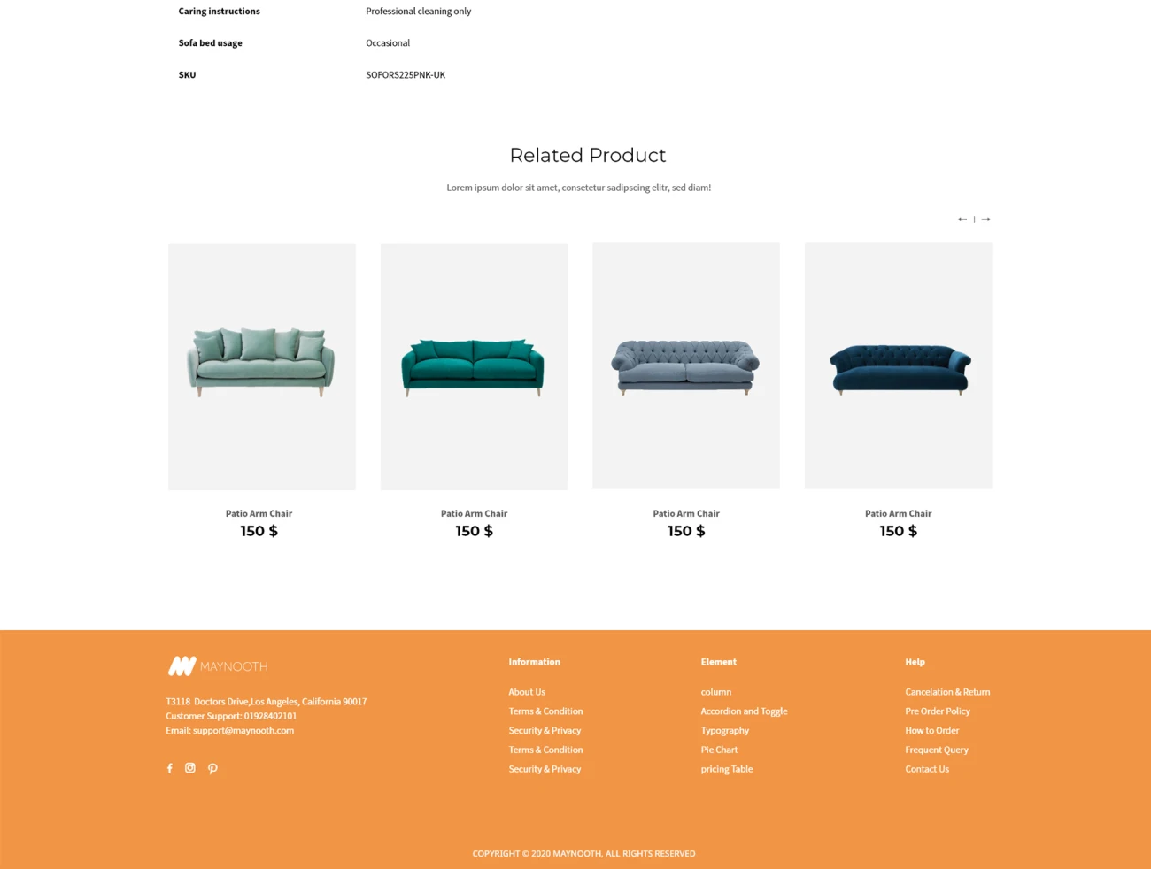 家具家电网购网站xd响应式网站设计模板Furniture E-Commerce Website-UI/UX、ui套件、主页、着陆页、网站、网购、详情-到位啦UI