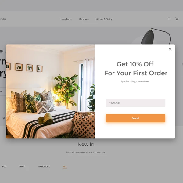 家具家电网购网站xd响应式网站设计模板Furniture E-Commerce Website