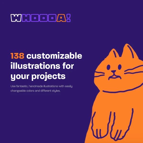 138款工作生活趣味可爱插图包 Whoooa! 138 illustrations for your projects