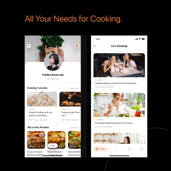 31屏美食烹饪食谱应用UI设计套件 Cookly - Cooking Recipes App UI Kit